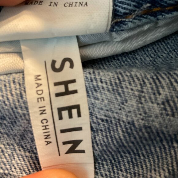 Distressed Cut-off Jean Booty‎ Shorts Plus Size 2X High Rise Faded Denim SHEIN - Picture 6 of 7